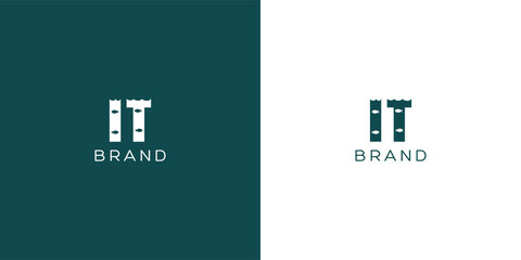 IT Letters vector logo design