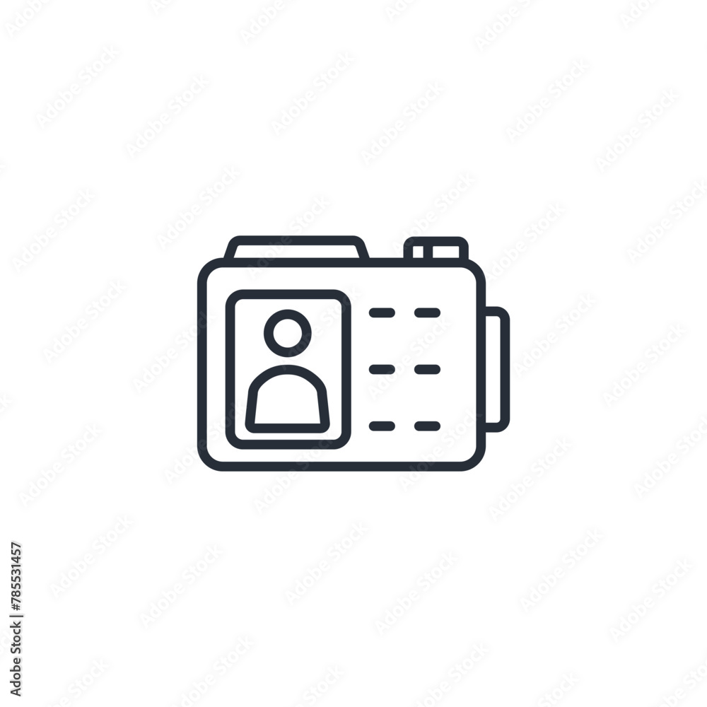 Poster back camera icon. vector.editable stroke.linear style sign for use web design,logo.symbol illustrati