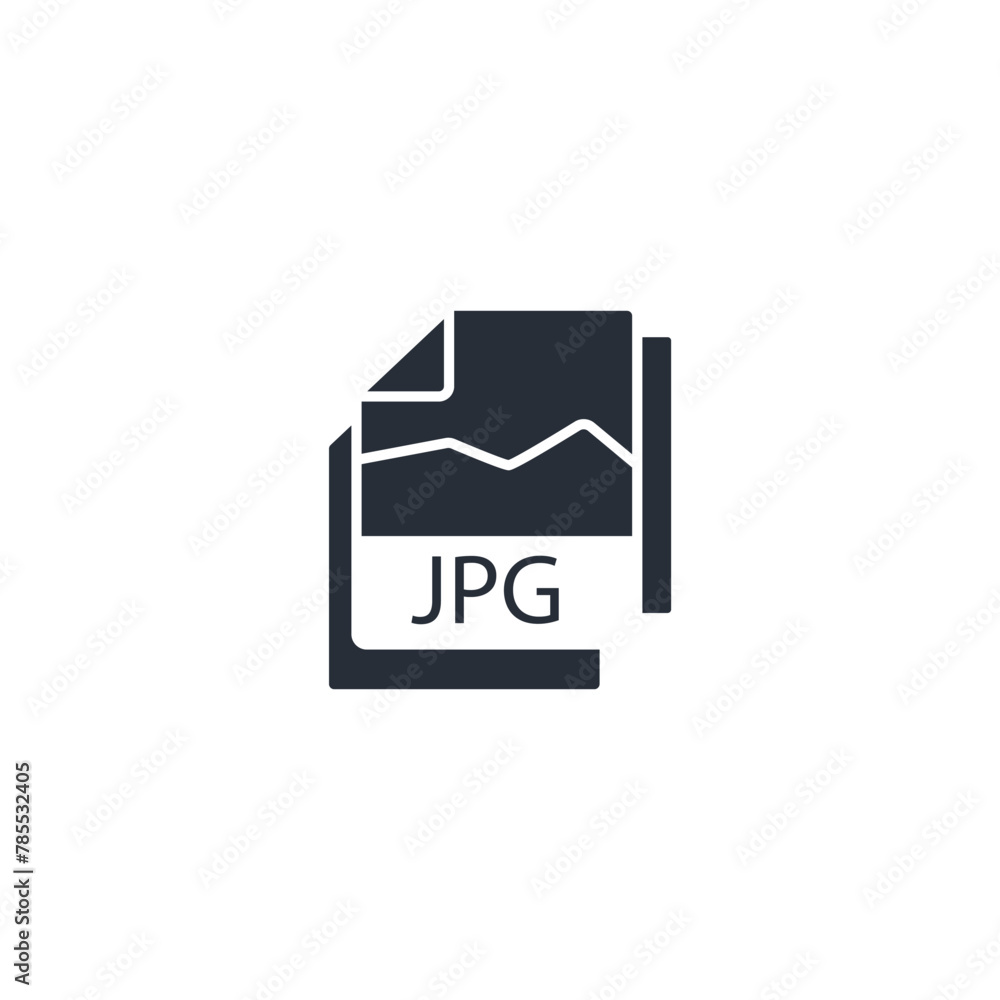 Poster jpg file icon. vector.editable stroke.linear style sign for use web design,logo.symbol illustration.
