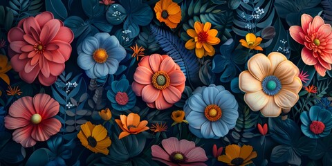 Flowers hanging on a wall