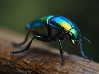 Macro of a metallic beetle