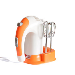 Electrical hand mixer isolated on a white background.