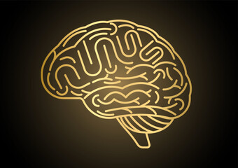 Brain. Human Brain. Creativity and Intelligence Concept. Vector Illustration.