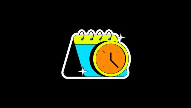 calendar timezone animated with Alpha Channel (transparent)