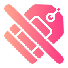 no sales gradient icon