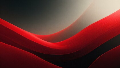 A red-black waves line design template featuring texture, color gradient, rough abstract background, shine bright light, glow, empty space, grainy noise, and grungy texture