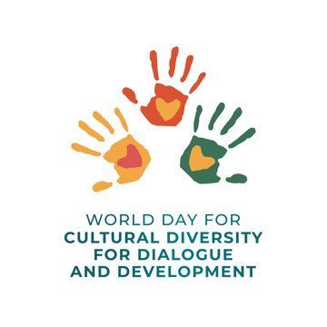 World Day for Cultural Diversity for Dialogue and Development design template. hand vector template. diversity illustration image. vector eps 10.