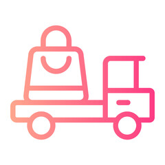 shipping gradient icon