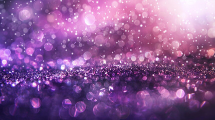 Purple abstract background with bokeh defocused lights and stars ,abstract blurred of blue and silver glittering shine bulbs lights background