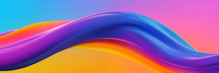 Fototapeta premium Wave-like forms in shades of blue and purple, flowing elegantly across a gentle pastel-hued backdrop.