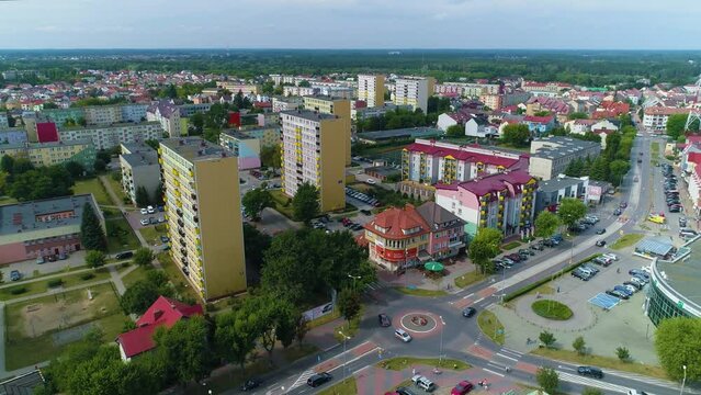 Housing Estate Rondo Ostroleka Osiedle Bloki Aerial View Poland