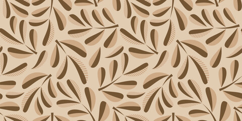 Organic motif, botanical motif background. Seamless pattern.Vector.スタイリッシュな有機的パターン - 785547659