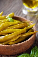 spicy pickled green jalapeno peppers