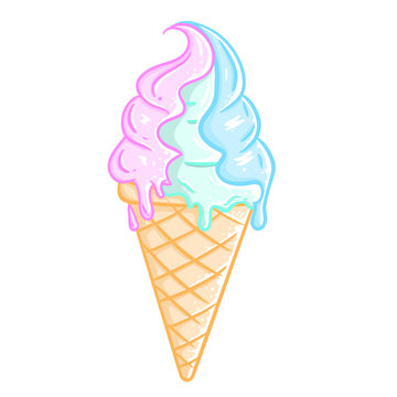 recommend clip art: 
                    Illustration of an ice cream cone waffle.