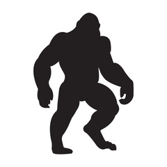 gorilla silhouettes  vector