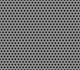 Pattern of geometric shapes. Plain hexagon net with inner solid cells. Hexagon shapes. Seamless tileable vector illustration.