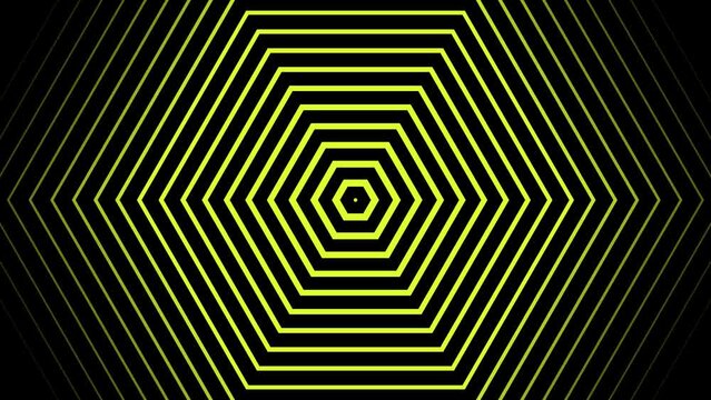 Animated abstract Pentagon background using yellow color