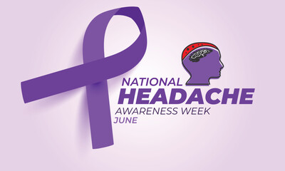 National Headache awareness week. background, banner, card, poster, template. Vector illustration.
