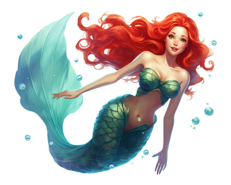 PNG Mermaid, digital paint illustration