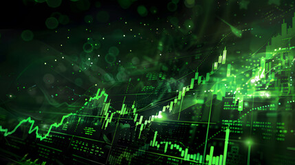 financial stock market graph on technology abstract background. Finance and investment concept