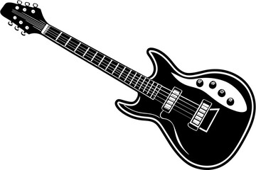 Fototapeta premium guitar silhouette vector illustration