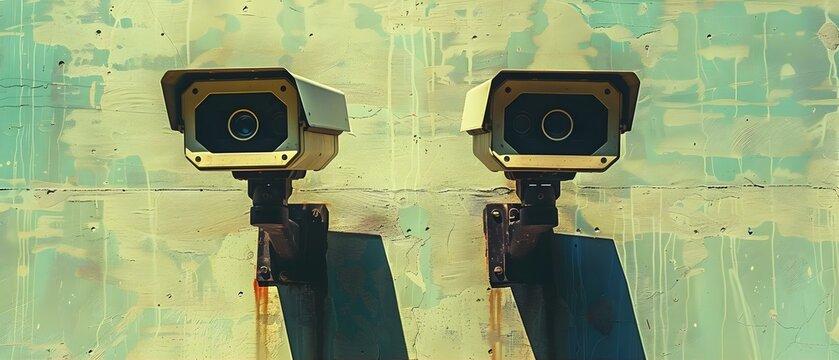 Big Brother's Gaze in Minimalist Art. Concept Family Portraits, Sibling Dynamics, Contemporary Art, Emotional Expressions, Abstract Compositions