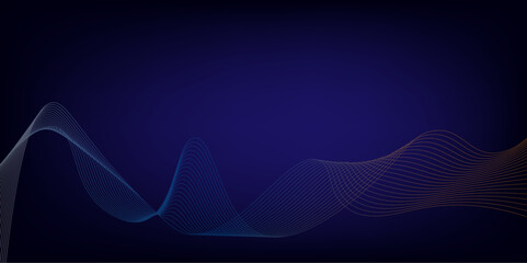 Purple violet and green blue vector abstract modern technology background with glowing line. Horizontal banner template. Future technology concept. Vector illustration.