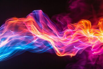 Abstract Fire and Ice: Long Exposure of Flowing Colors
