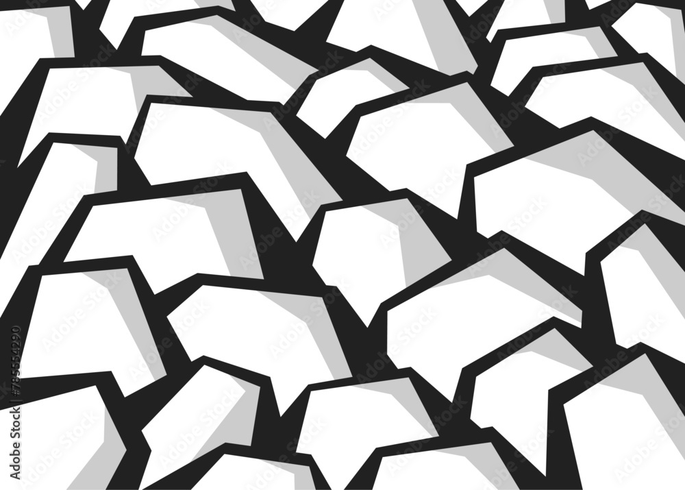 Poster abstract background with seamless irregular staircase line pattern