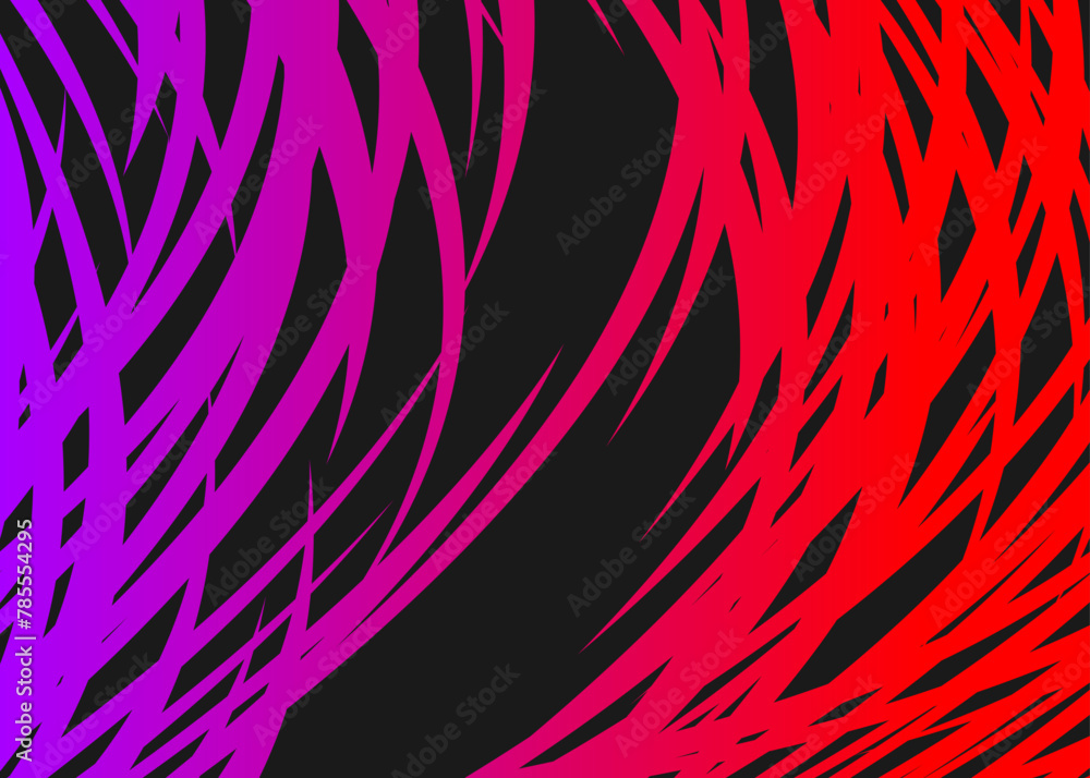Poster abstract background with raw curved slash line pattern