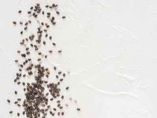 Chia seeds with copy space