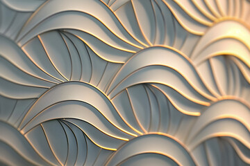 Sophisticated abstract 3d pattern. Background image. Created with Generative AI technology.