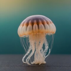 awesome jellyfish on blue background