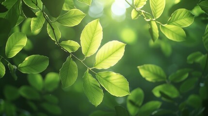 Foliage Backgrounds: A stunning image of backlit leaves,