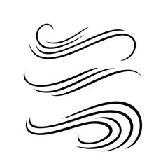 wind blow icon design. outline air flow sign and symbol.