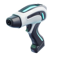 Realistic 3D icon of a barcode scanner, efficient product management, isolated on white background