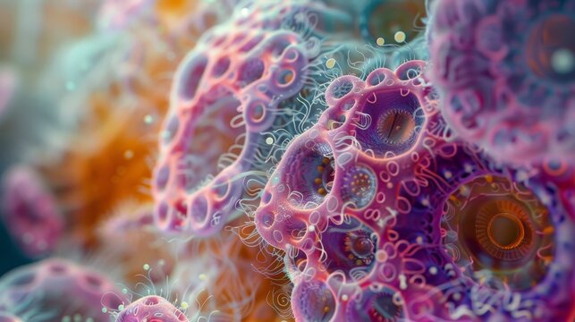 Microbiology: A photo macro close-up of a protozoan organism