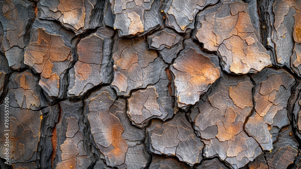 Wall mural textures and patterns: a photo macro close-up of the rough texture of tree bark
