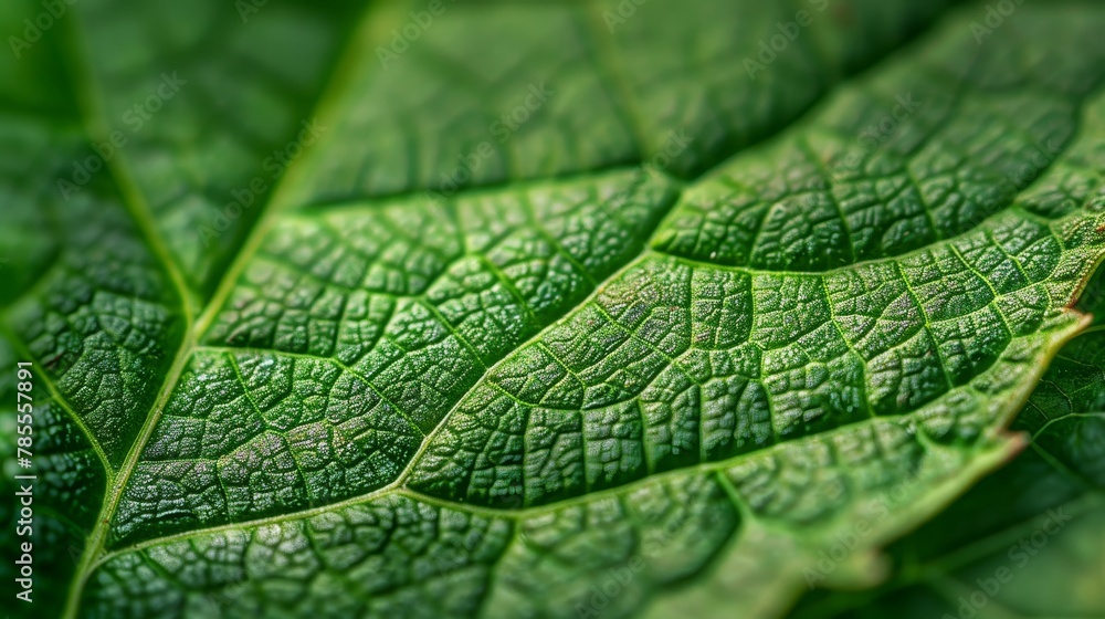 Wall mural textures and patterns: a photo macro close-up of the texture of a leaf