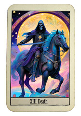 Tarot card 16: death. This card stands for: end, mortality, destruction, corruption, loss