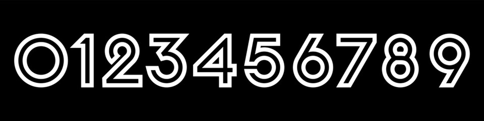 set of creative number 1 to 10 logo designs. abstract number design vector illustration