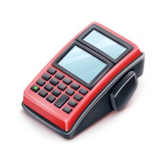 Realistic 3D icon of an electronic price scanner, vital for efficient shopping, isolated on white background