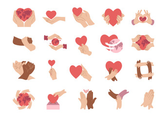 Love Kindness Hand Illustration Set