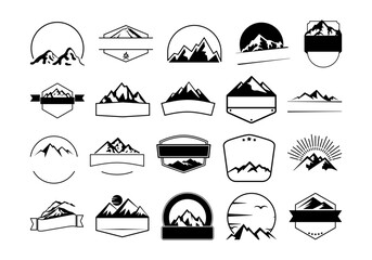 Mountain Adventure Logo Element Set
