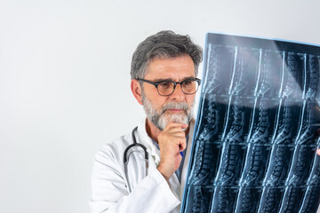 Complex examination and treatment of pain in cervical spine with examination and MRI of spine in...