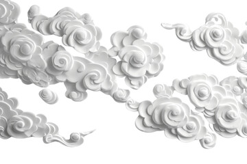 PNG Bas-relief chinese cloud frame sculpture texture white backgrounds creativity