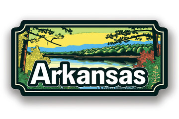Sticker of the State of Arkansas
