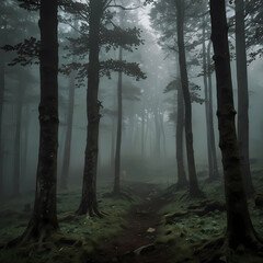 Obraz premium Foggy Forest