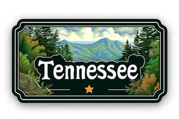 Tennessee Sign With Mountains in Background