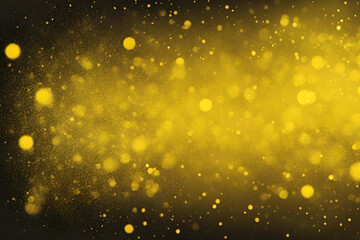 Obraz na płótnie Canvas Yellow bokeh , a normal simple grainy noise grungy empty space or spray texture , a rough abstract retro vibe shine bright light and glow background template color gradient